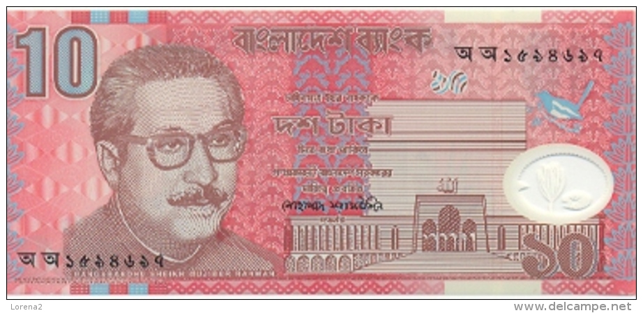 6bang-35. Billete Bangladesh P-35 . 10 Takas  2000 - Bangladesh