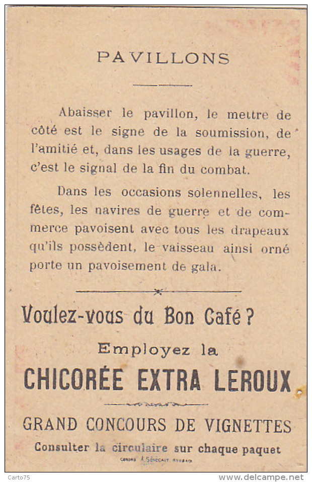 Chromos - Chromo - Japon Militaria Marine Guerre Japonaise - Signaux Drapeaux Pavillons -  Chicorée Leroux - Autres & Non Classés