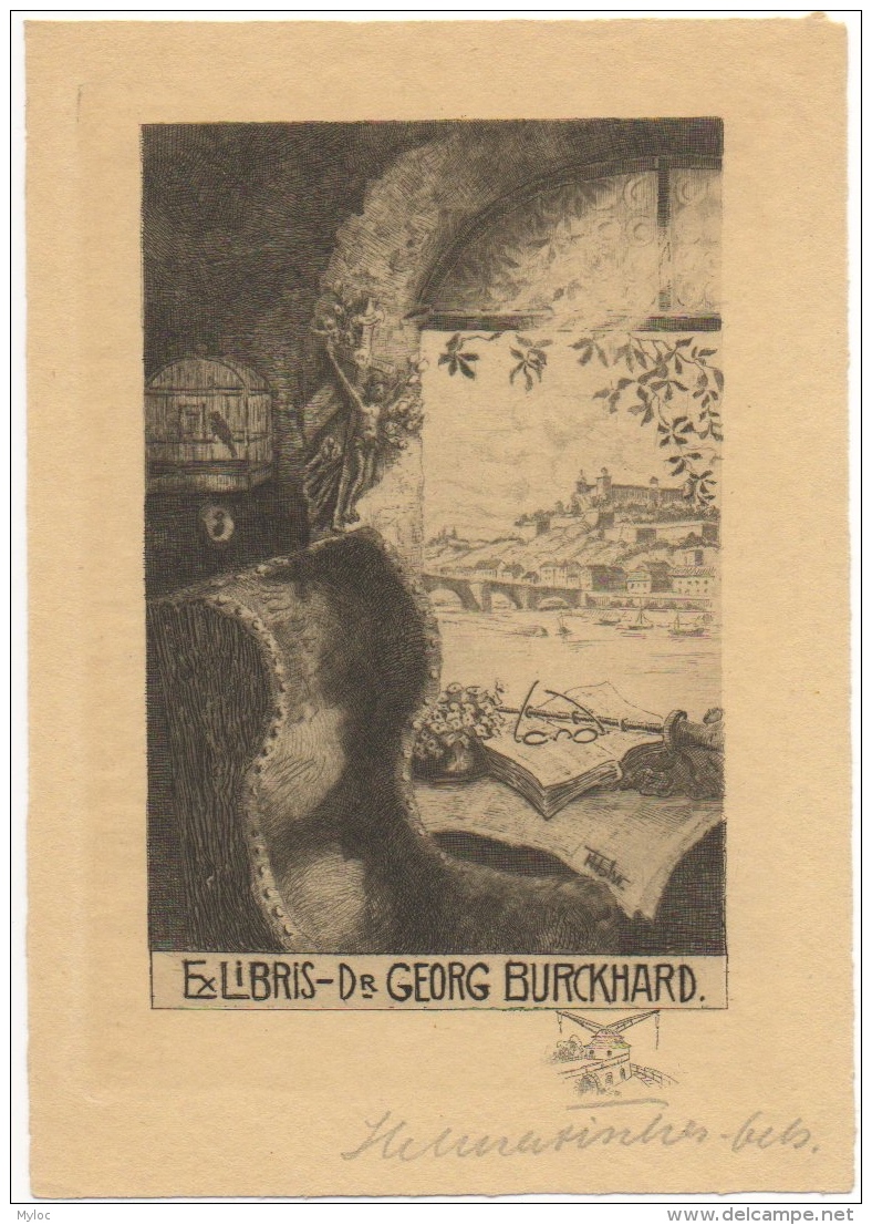 Ex-Libris. Pour Dr.Georg Burckhard. - Ex Libris