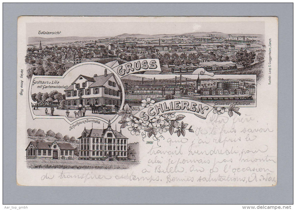 AK ZH SCHLIEREN 1907-07-20 Schlieren Litho Léop D Guggenheim - Schlieren