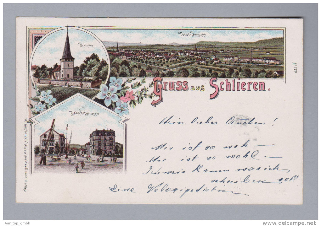 AK ZH SCHLIEREN 1900-10-11 Schlieren Litho Guggenheim #770 - Schlieren