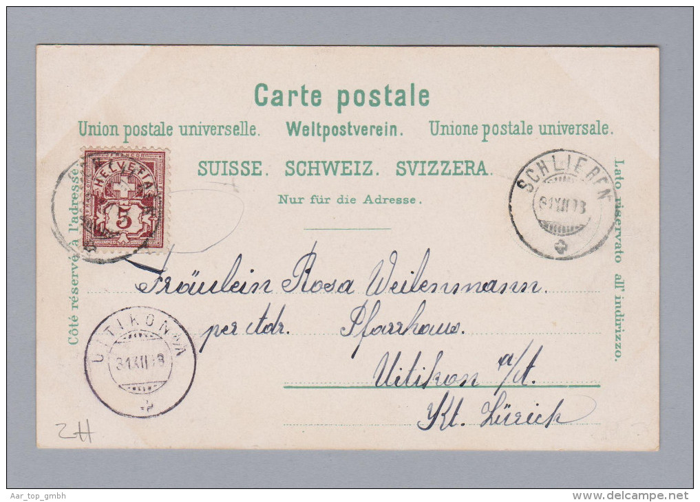 AK ZH KLOSTER FAHR 1901-05-19 Schlieren Litho Künzli #1936 - Schlieren