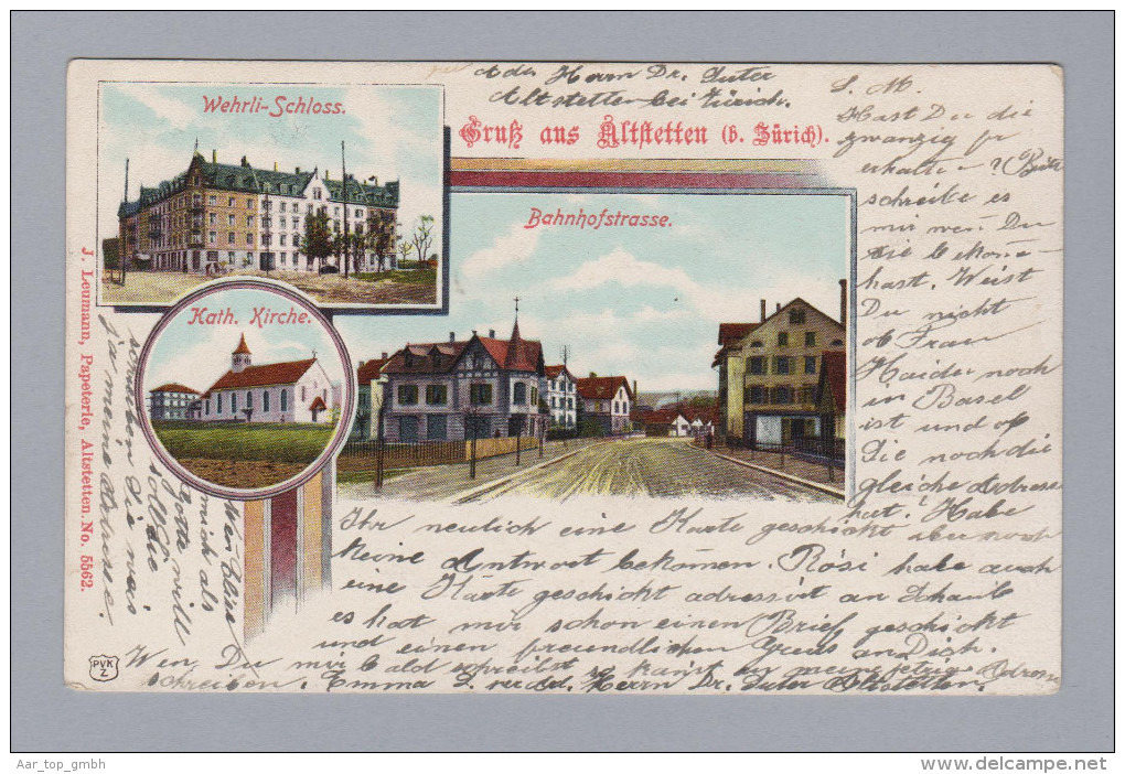 AK ZH ALTSTETTEN 1901-03-07 Altstetten Litho PVKZ #5562 - Altstetten