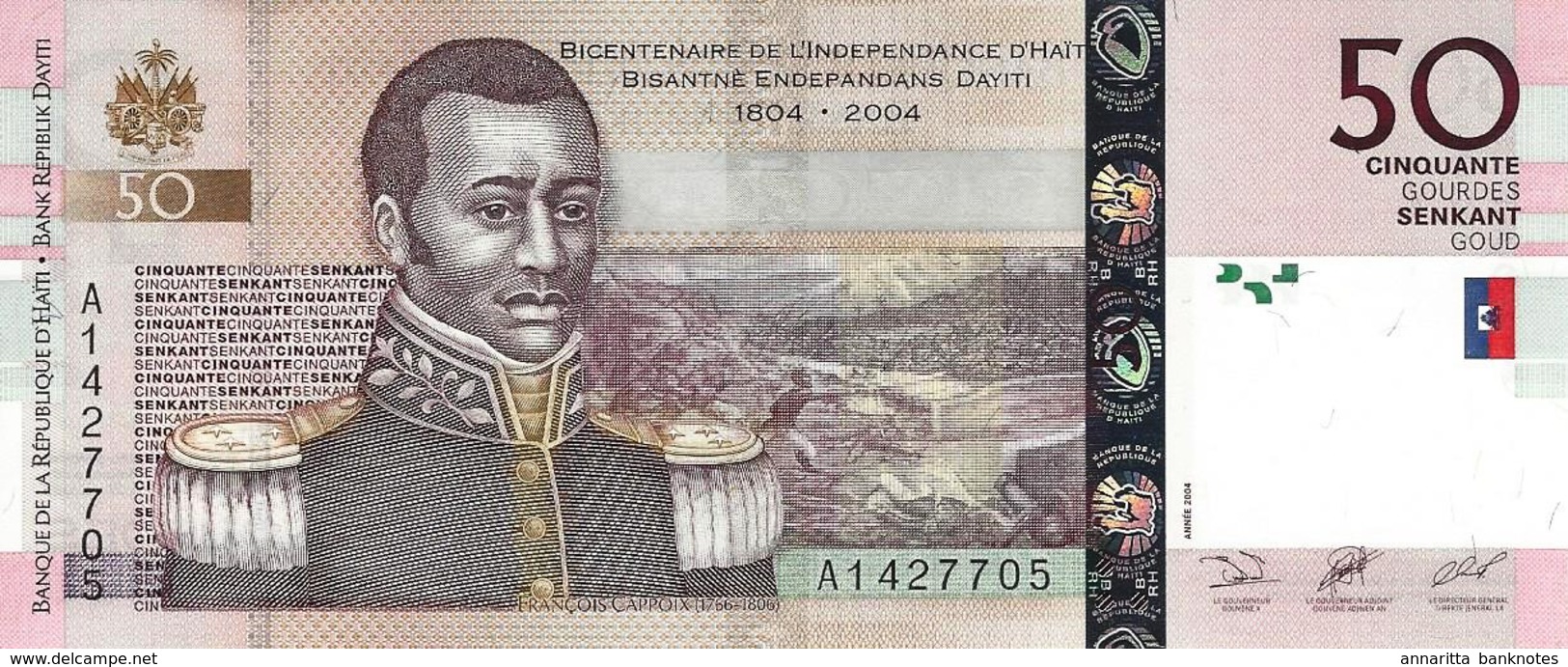 HAITI 50 GOURDES 2004 P-274a UNC PREFIX A [HT847a ] - Haïti