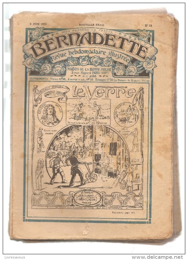 Bernadette Lot De 13 Revues Hebdomadaire, Illustrée Du  N°14 Au N°26 1ère Année De 1923 - Bernadette