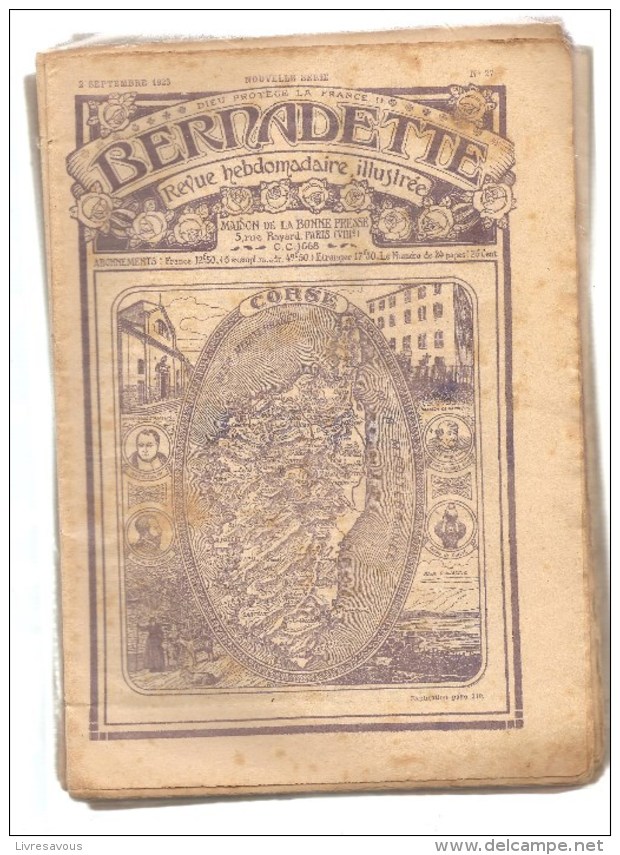 Bernadette Lot De 13 Revues Hebdomadaire, Illustrée Du  N°27 Au N°39 1ère Année De 1923 - Bernadette