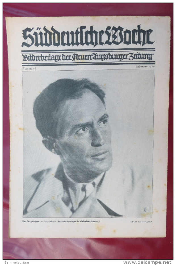 "Süddeutsche Woche" Bilderbeilage der Neuen Augsburger Zeitung, Ausgaben 8/1937 bis 52/1937