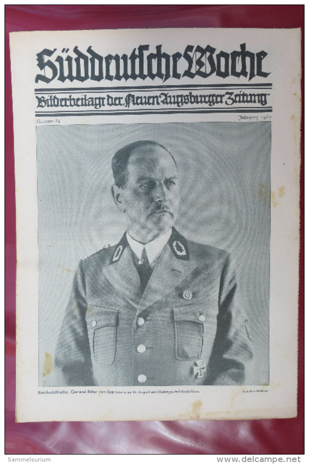 "Süddeutsche Woche" Bilderbeilage der Neuen Augsburger Zeitung, Ausgaben 8/1937 bis 52/1937