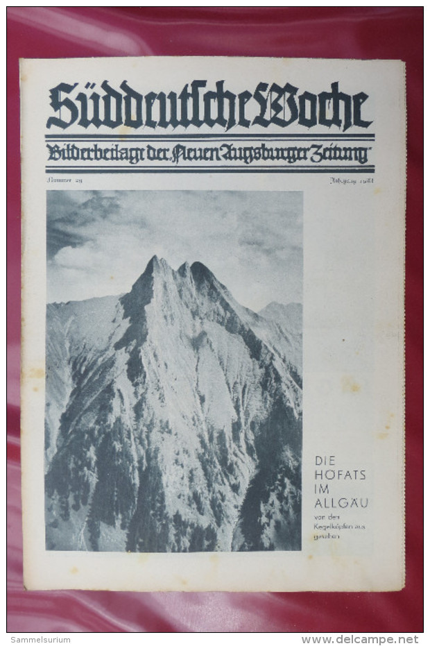 "Süddeutsche Woche" Bilderbeilage der Neuen Augsburger Zeitung, Ausgaben 3/1933 bis 52/1933 Inklusive Sonderbeilage