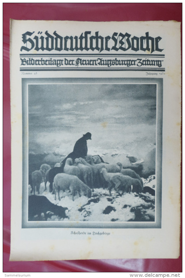 "Süddeutsche Woche" Bilderbeilage der Neuen Augsburger Zeitung, Ausgaben 1/1931 bis 37/1931 und 39/1931 bis 52/1931