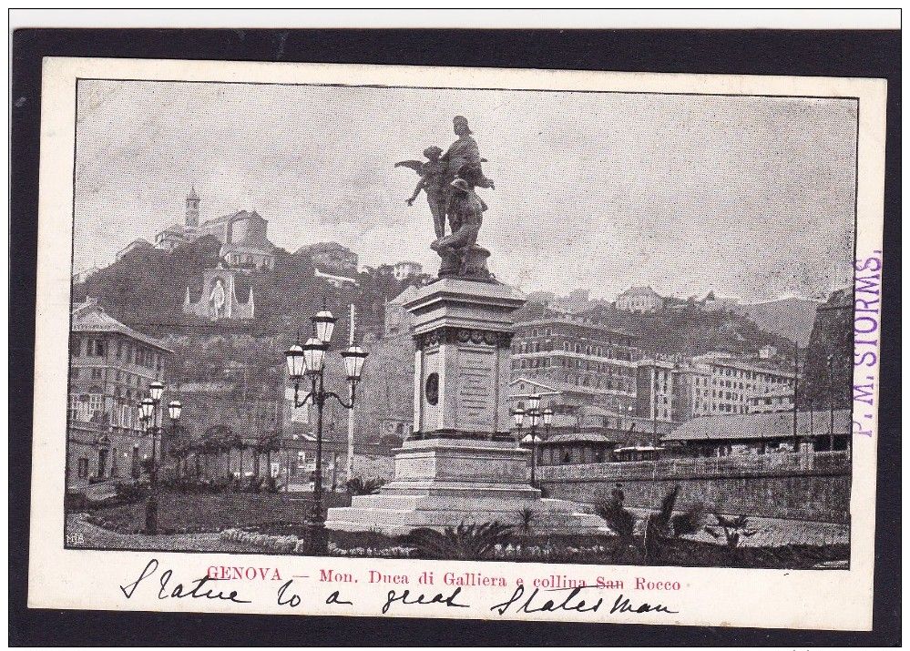 Old Card Of Monumento Duea Di Galliera,Genoa,Genova, Liguria, Italy,N37. - Genova (Genoa)