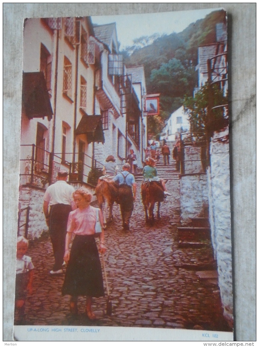 D137845.193  Up-a-Long,  High Street  , Donkey Ride - Clovelly, Devon, England - Clovelly