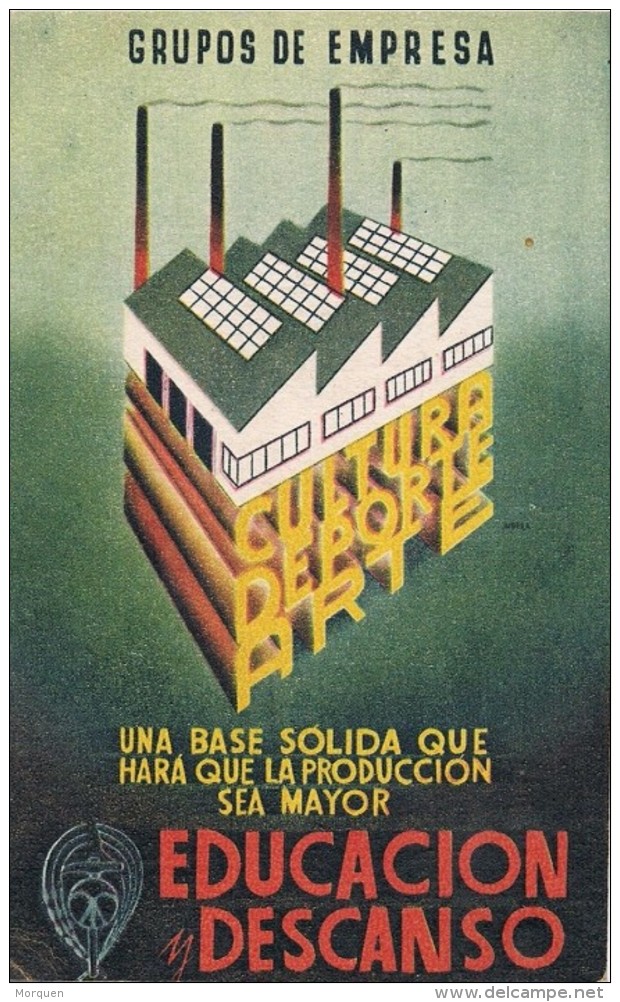 18498. Tarjeta Publicidad EDUCACION Y DESCANSO, Grupo Sindical De Empresa Vizcaya - Publicidad