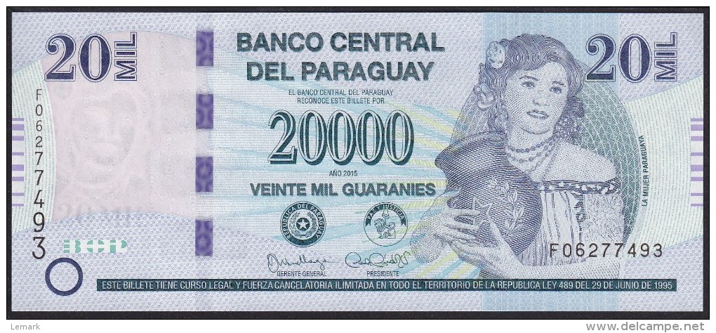 Paraguay 20000 Guaranies 2015 P230 UNC - Paraguay