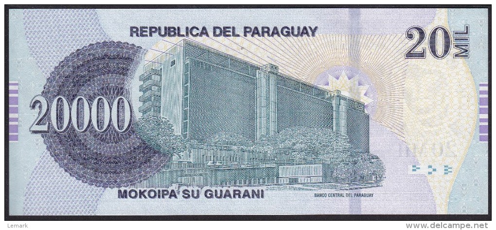 Paraguay 20000 Guaranies 2015 P230 UNC - Paraguay