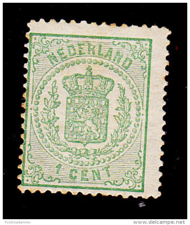 Netherlands, Scott #19, Mint Hinged, Coat Of Arms, Issued 1869 - Unused Stamps