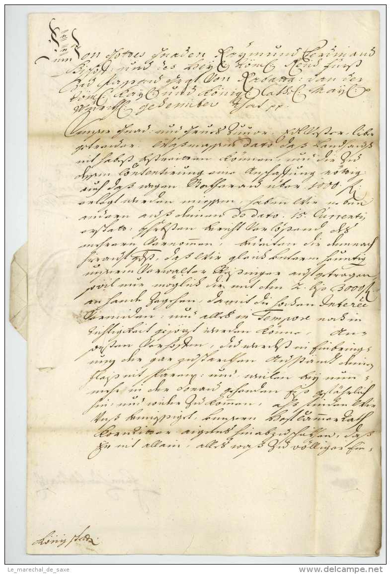 RABATTA, Raymund Ferdinand Von (1669-1722). Bischof Von Passau Ab 1713. - Brief Nach Königstettin 1718 - Historical Documents