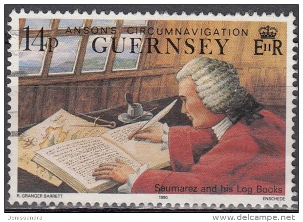 Guernsey 1990 Michel 492 O Cote (2008) 0.60 Euro Lieutenant Saumarez Philip - Guernsey