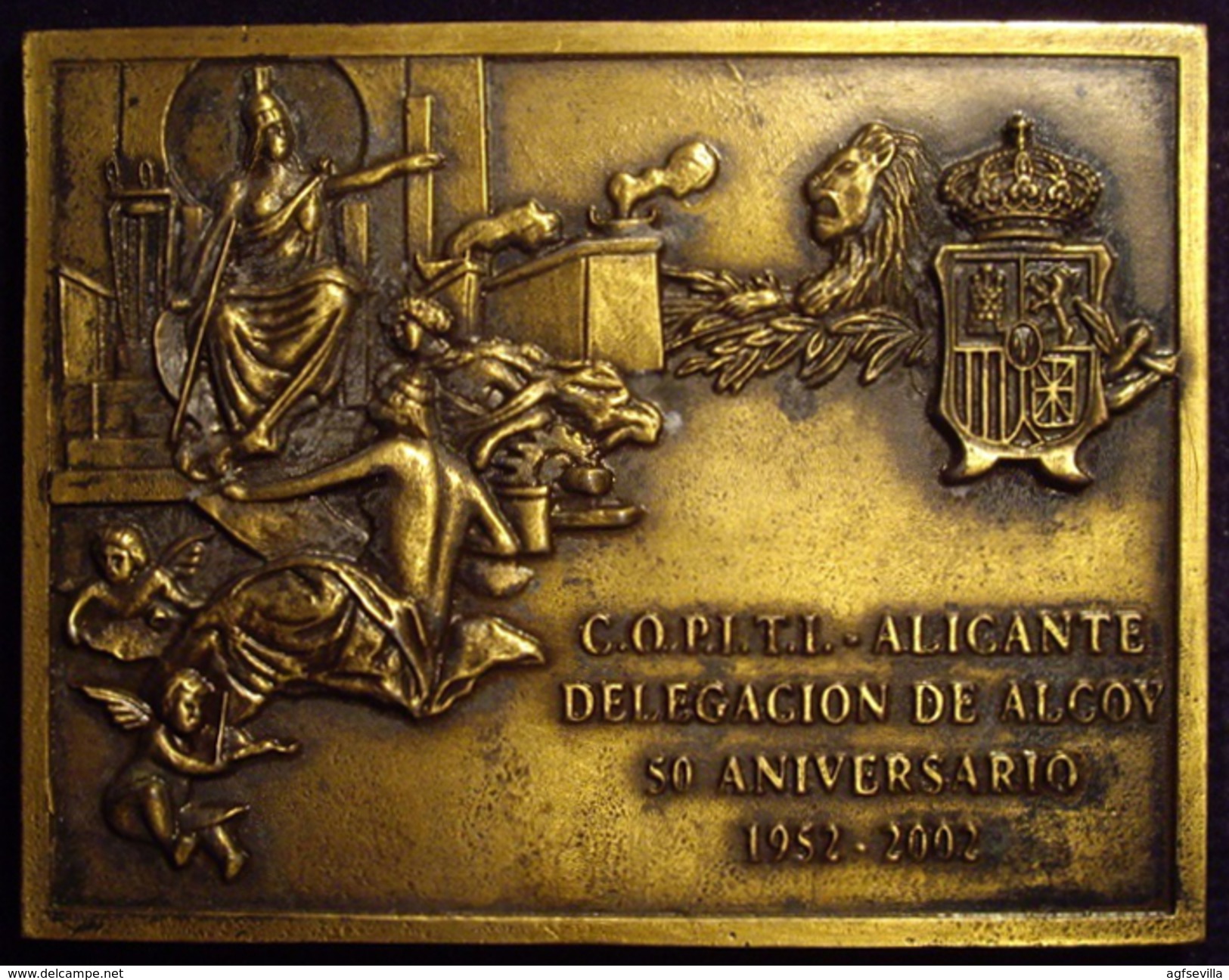 ESPAÑA. PLACA 50 ANIVERSARIO COLEGIO PERITOS INDUSTRIALES. ALCOY. 2.002. ESPAGNE. SPAIN - Profesionales/De Sociedad