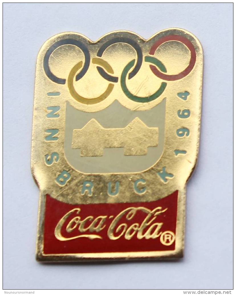 Pin´s COCA COLA -  9° J.O  D'hiver INNSBRUCK 1964 - Logo Des J.O - Anneaux Olympiques - Premier - F694 - Coca-Cola