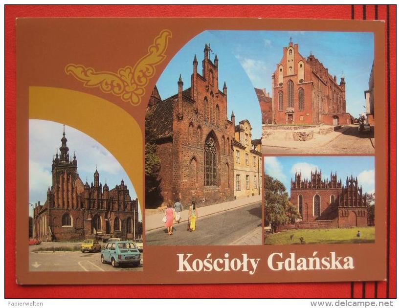 Gdansk / Danzig - Mehrbildkarte "Koscioly Gdanska" - Pologne