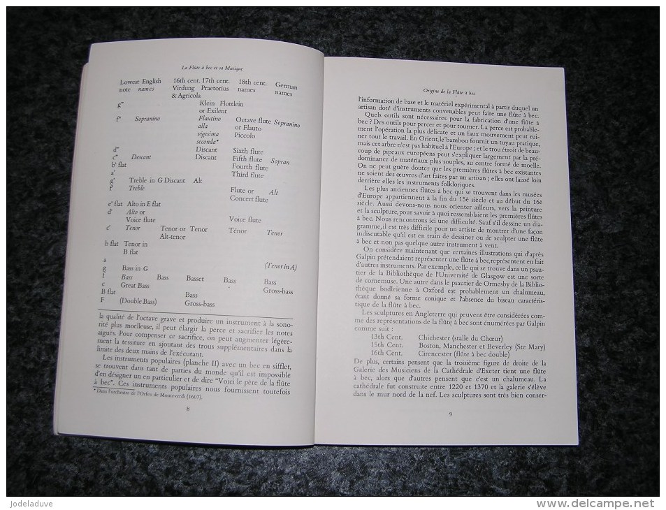 LA FLUTE A BEC ET SA MUSIQUE Edgar Hunt Instrument The Recorder And Its Music Instrumental - Musica