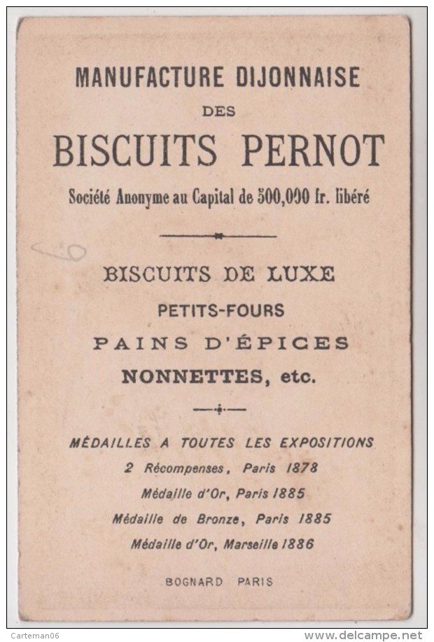 Chromo - Biscuits Pernot - Le Départ Pour La Guerre Moyen Age - Pernot