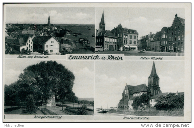DE EMMERICH / Alter Markt, Martinskirche, Blick Auf Emmerich, Kriegerdenkmal / - Emmerich