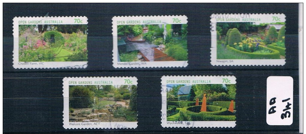 Australia  2014  Parks & Gardens 5val P/s F/used  AA341 - Used Stamps