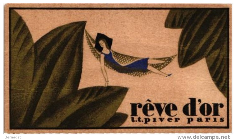 CARTE PARFUMEE . REVE D OR   L.T. PIVER . LOUDUN . RAOUL DAFFY COIFFEUR - Vintage (until 1960)
