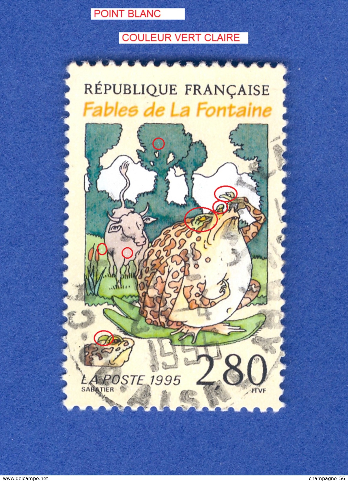 * 1995   N° 2959  LA GRENOUILLE  OBLITÉRÉ - Usados