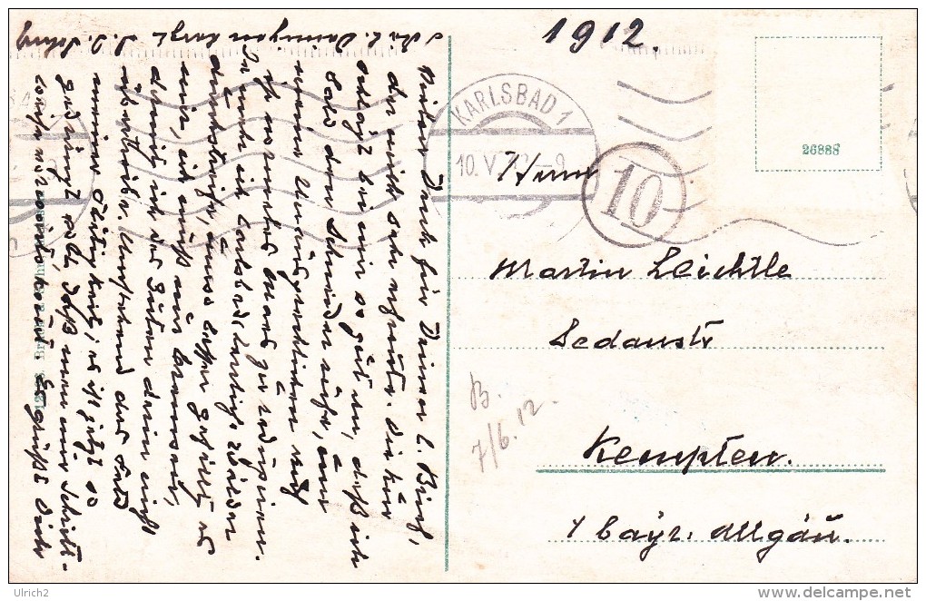 AK Karlsbad - Mühlbrunnen-Kolonnade - 1912  (23578) - Sudeten