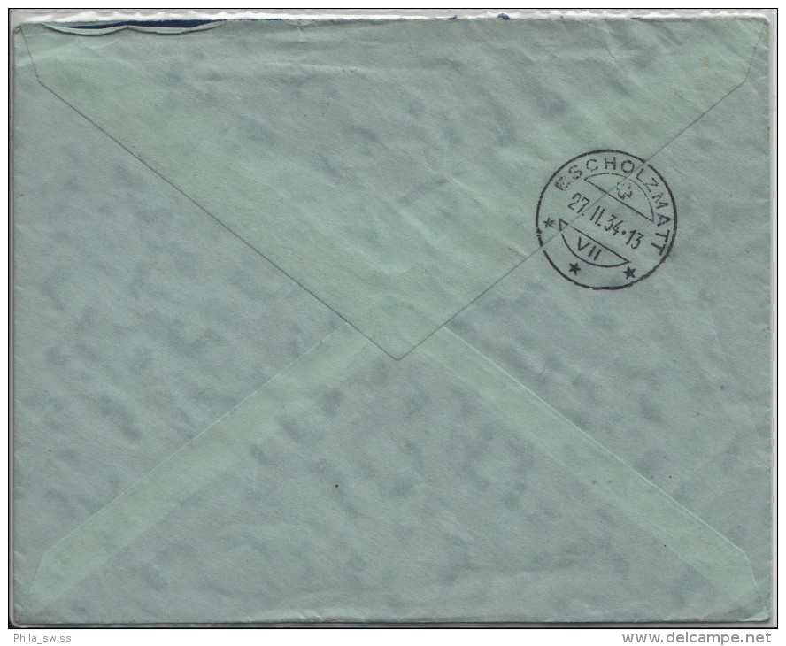 Lettre De Monaco De 1934 Pour Les Escholzmatt Suisse - YT N° 118 Seul Sur Lettre - Enveloppe - Covers & Documents
