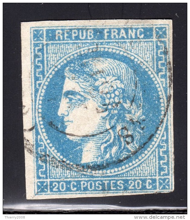 Emission De Bordeaux  N° 46B Avec Oblitération Cachet à Date  TB - 1870 Bordeaux Printing