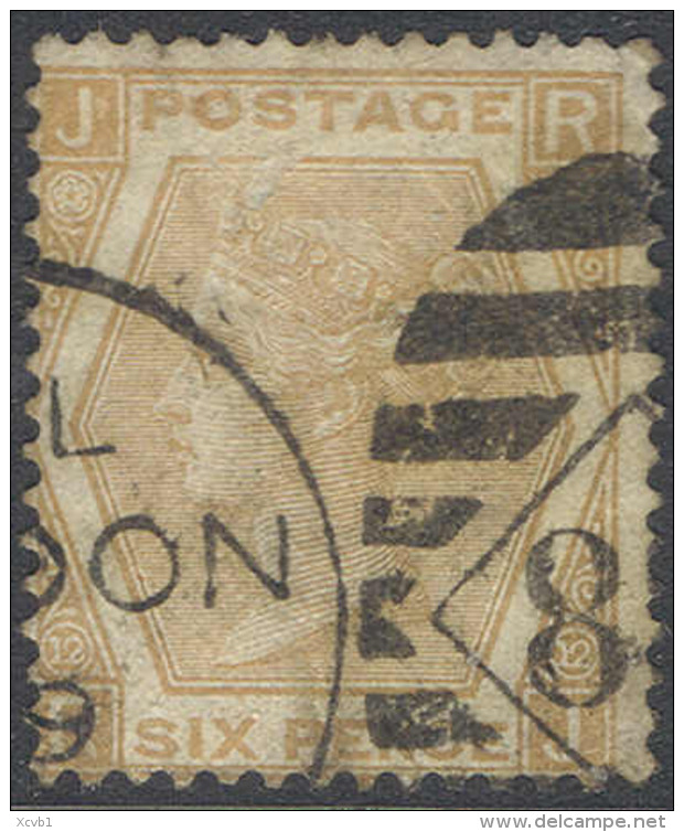 #1- GREAT BRITAIN  59b, Used, Pl# 12, Pale Buff, Sound Sound.......(gb059b-5, ...[16-CTY - Gebruikt