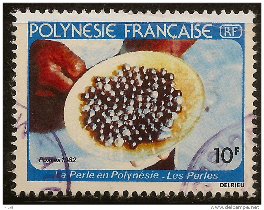 FRENCH POLYNESIA 1982 10f Pearls SG 366 U #VD81 - Oblitérés