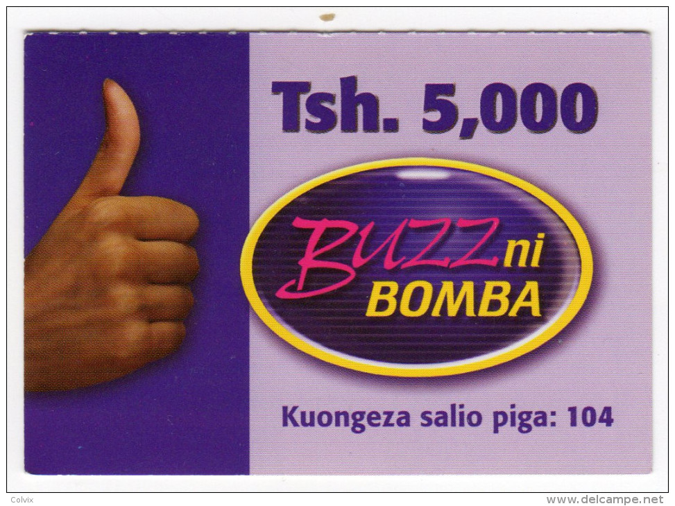 TANZANIE Prepayé BUZZ 5000 TSH - Tanzanie