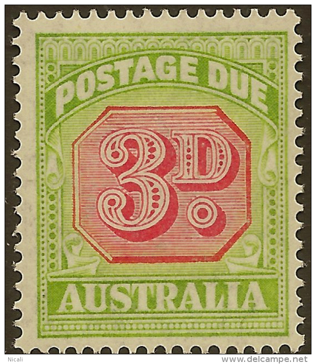 AUSTRALIA 1938 3d Postage Due SG D115 HM #VH55 - Impuestos