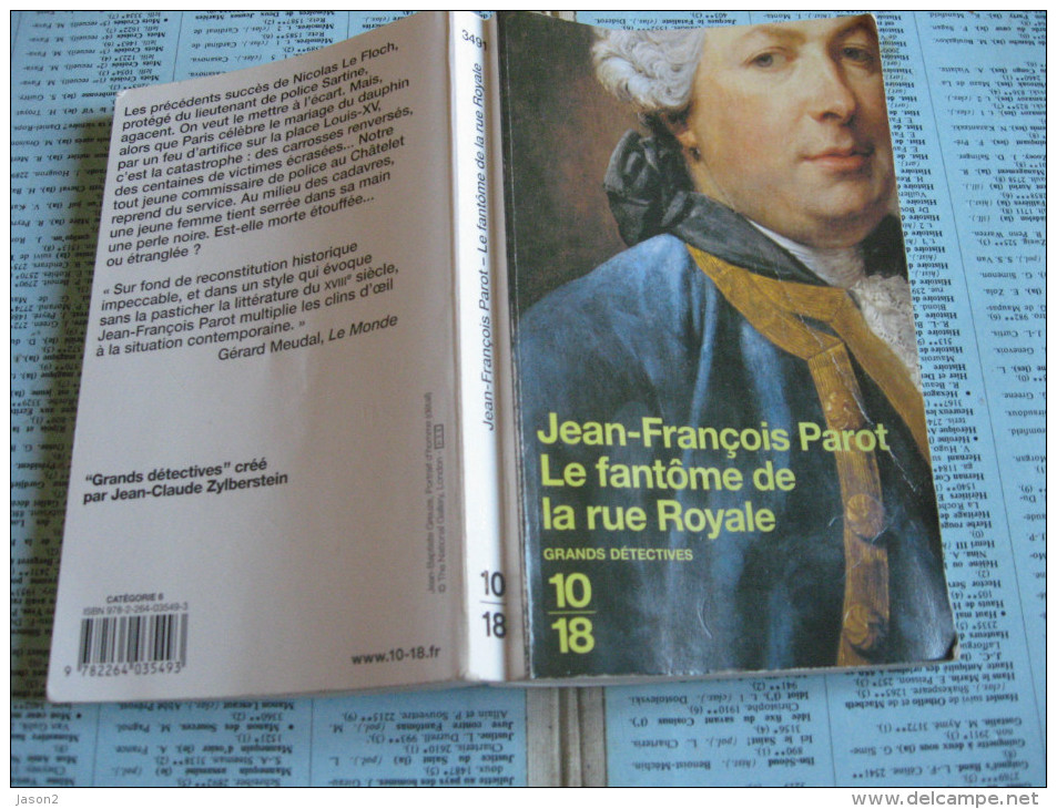 JEAN FRANCOIS PAROT Le Fantome De La Rue Royale Edition 10 18 2010 - 10/18 - Grands Détectives