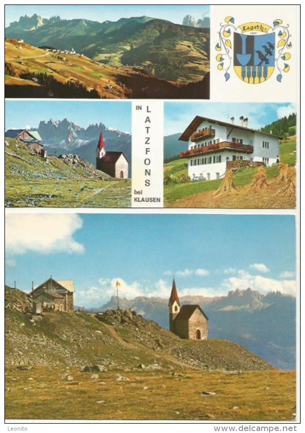 LAZFONS LATZFONS Eisacktal Bei Klausen Trentino Bozen Pension LAGETH 2 Cartoline - Bolzano