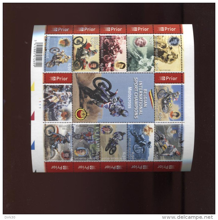 Belgie Blok Feuillet BL117 Motorcross PLAATNUMMER 1 Onder Postprijs Sous Faciale !!! - 1961-2001