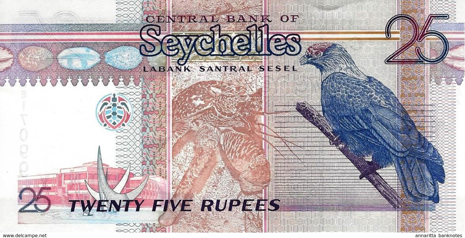 Seychelles (CBS) 25 Rupees ND (2005)  UNC Cat No. P-37b / SC410b - Seychelles