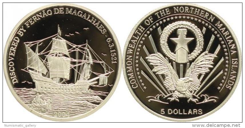 ISLAS MARIANAS 5 DOLARES 2004  -  MAGALLANES - Islas Maríanas Del Norte