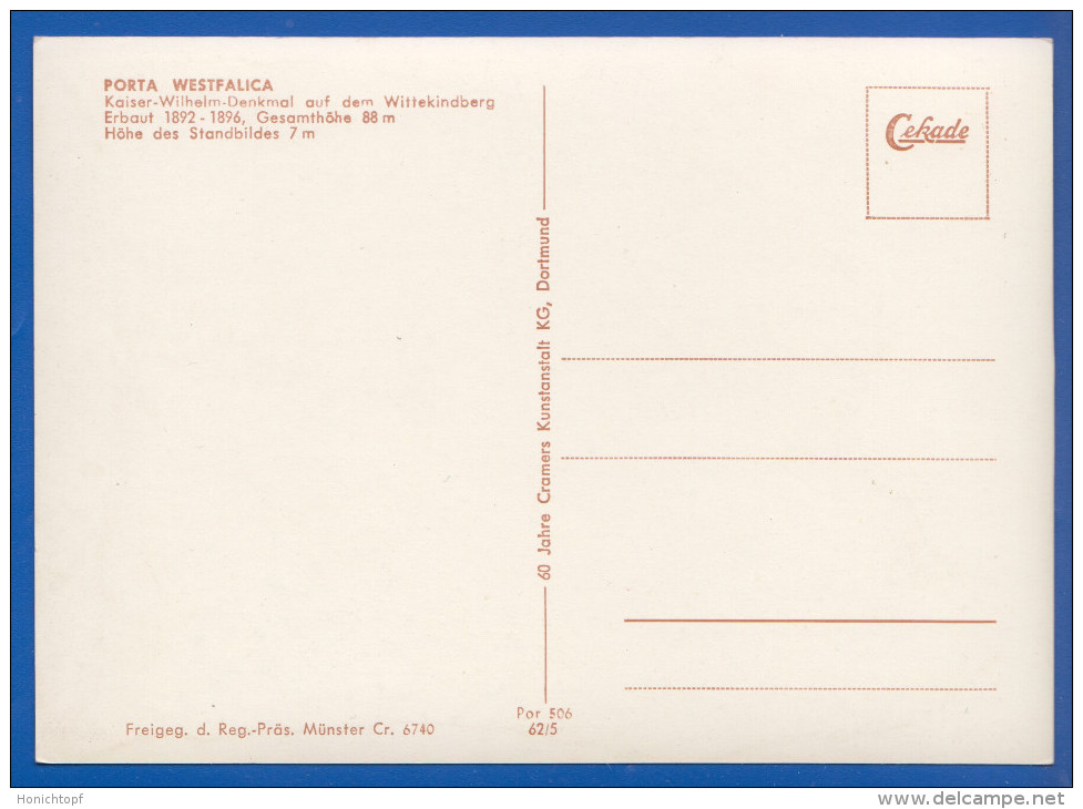 Deutschland; Porta Westfalica; Kaiser Wilhelm Denkmal; Bild1 - Porta Westfalica