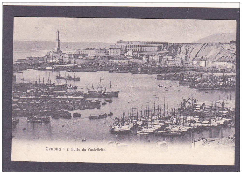 Old Card Of Porto Da Castelletto ,Genoa,Genova, Liguria, Italy,N37. - Genova (Genoa)