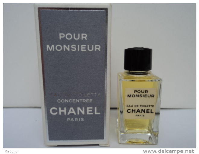 CHANEL" POUR MONSIEUR"   MINI EDT 4  ML LIRE &amp; VOIR!! - Miniaturas Hombre (en Caja)