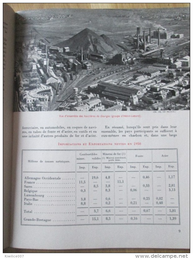 Rapports France Etats-unis 1951 Le Plan Schuman  Pour L Europe Les Antibiotiques Houilleres Dourges L Algerie Agricole - Autres & Non Classés