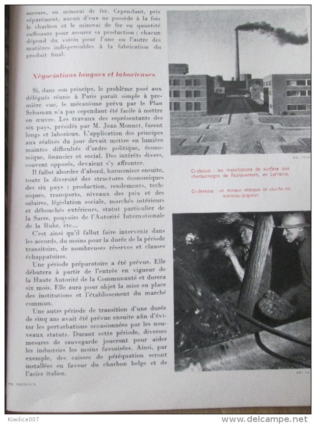 rapports france etats-unis 1951 le plan schuman  pour l europe les antibiotiques houilleres dourges l algerie agricole