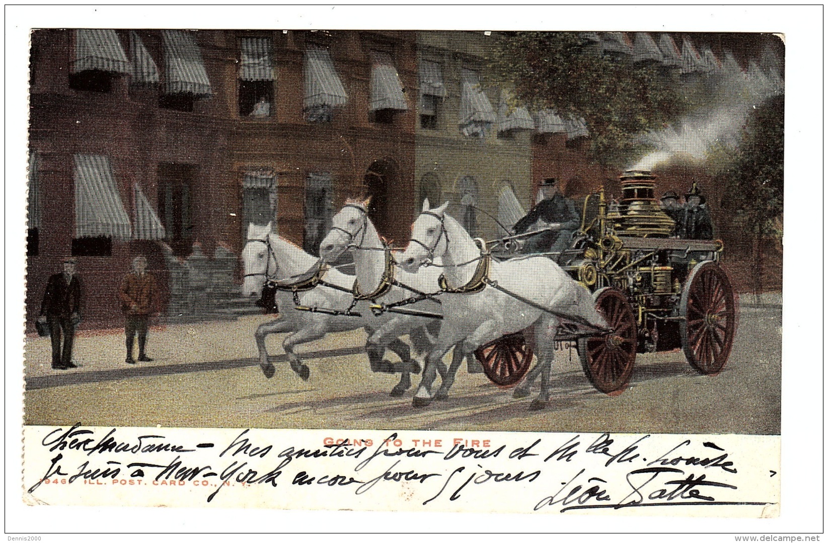 POMPIERS - Going To The Fire - ATTELAGE De CHEVAUX - HORSE CART - CARRIAGE - FIREMEN - FIRE BRIGADE - Brandweer