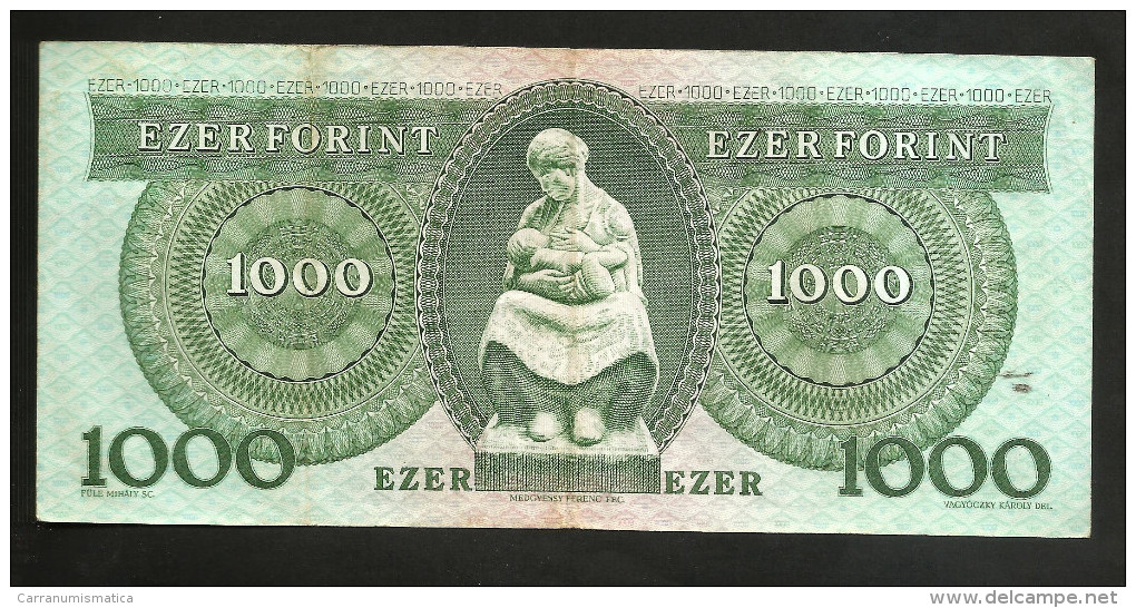 UNGHERIA / HUNGARY / MAGIAR  - NATIONAL BANK - 1000 FORINT (Budapest - 1983) - Hongrie